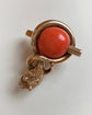 VICTORIAN CORAL & 9CT GOLD SNAKE PENDANT