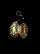 EARLY 19TH CENTURY SWISS ENAMEL COMPACT/MIRROR PENDANT