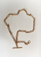 VICTORIAN 15CT GOLD PAPERCLIP LINK ALBERT CHAIN