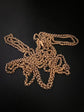 A FINE GEORGIAN TEXTURED BELCHER GUARD CHAIN