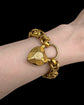 GEORGIAN PINCHBECK HEART PADLOCK BRACELET