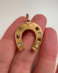 LARGE VICTORIAN RUBY & DIAMOND HORSESHOE PENDANT