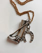 SILVER RIDING BOOT & HORSESHOE PENDANT