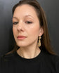 EARLY 19TH CENTURY 18CT GOLD ENAMEL EARRINGS AND BROOCH DEMI PARURE