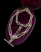 ANTIQUE SILVER PAPERCLIP ALBERT T-BAR CHAIN