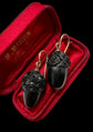 VICTORIAN WHITBY JET ACORN EARRINGS