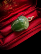 ANTIQUE GREEN SERPENTINE ACORN PENDANT