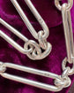 EDWARDIAN SILVER PAPERCLIP ALBERT CHAIN