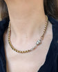 ANTIQUE SILVER ACORN & DOG CLIP CHAIN EXTENDER / BAIL