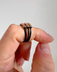 VICTORIAN ELEPHANT HAIR & GOLD MULTI BAND RING