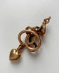 ANTIQUE COILED SNAKE & MINI HEART PENDANT