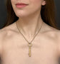 VICTORIAN LARGE 15CT GOLD BRAMAH KEY PENDANT