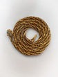 GEORGIAN 15CT GOLD WOVEN CHAIN WITH TURQUOISE CLASP