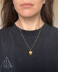 VICTORIAN 15CT GOLD & GARNET PUFFY HEART PENDANT