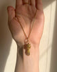 GEORGIAN 15CT GOLD & DIAMOND HAND CLASP / PENDANT