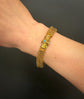 GEORGIAN 15CT BRACELET WIRH AN EXCEPTIONAL TURQUOISE SET CLASP