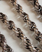 ANTIQUE CHUNKY SILVER ROPE TWIST CHAIN