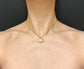 19TH CENTURY CHUNKY MOTHER OF PEARL & 15CT GOLD BASKET PENDANT