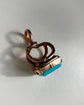 ANTIQUE 9CT GOLD MINI SNAKE FOB PENDANT