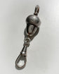 ANTIQUE SILVER ACORN & DOG CLIP CHAIN EXTENDER / BAIL