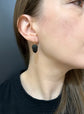 VICTORIAN WHITBY JET ACORN EARRINGS