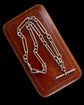 ANTIQUE CHUNKY SILVER PAPERCLIP ALBERT CHAIN