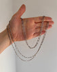 ANTIQUE FINE SILVER PAPERCLIP LINK GAURD CHAIN