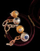 ANTIQUE PLATINUM & SAPPHIRE SPHERE CHAIN CHARMS