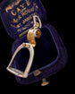 VICTORIAN PLATINUM & 15CT GOLD STIRRUP PENDANT