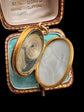 VICTORIAN BULLSEYE AGATE MOURNING LOCKET