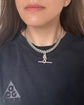 ANTIQUE SILVER CURB CHAIN WITH SLIDING T-BAR