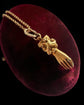 GEORGIAN 15CT GOLD & DIAMOND HAND CLASP / PENDANT