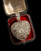 19TH CENTURY LARGE SCALE PASTE HEART PENDANT