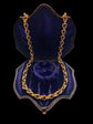 19TH CENTURY 14CT GOLD LOVERS KNOT & REEDED BELCHER CHAIN