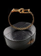 18CT GOLD SNAFFLE & ELEPHANT HAIR BANGLE