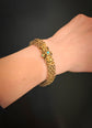 GEORGIAN 15CT BRACELET WIRH AN EXCEPTIONAL TURQUOISE SET CLASP