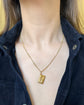ANTIQUE 18CT GOLD & DIAMOND ENVELOPE AND LETTER PENDANT