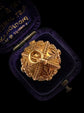 ARCHEOLOGICAL REVIVAL 15CT GOLD & GEM SET SPHERE PENDANT