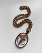 VICTORIAN BISHOPS MITRE ROCK CRYSTAL LOCKET