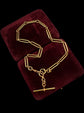 ANTIQUE 18CT GOLD PAPERCLIP ALBERT CHAIN