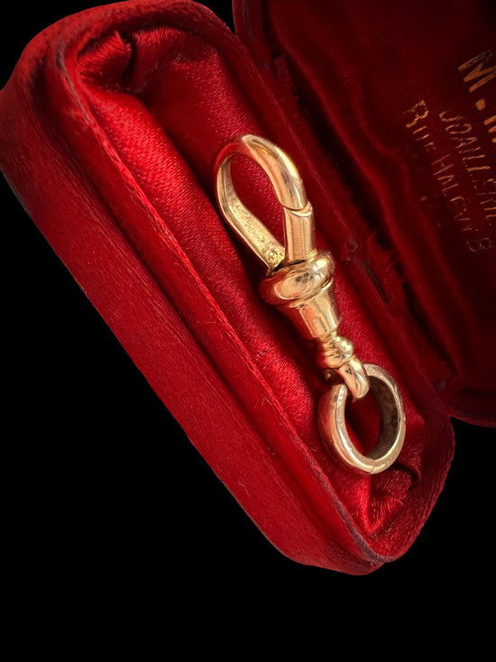 CHUNKY VINTAGE 18CT GOLD DOGCLIP