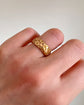 ANTIQUE CHUNKY ‘IVY & ROSE’ MOTIF 18CT GOLD RING