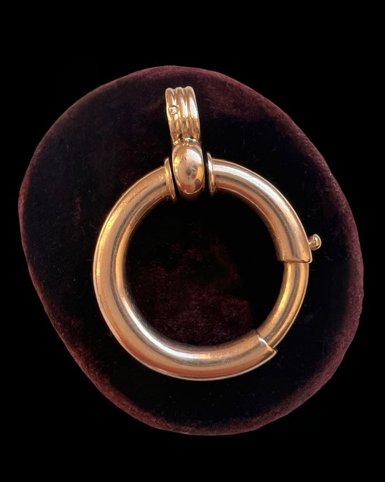 ANTIQUE HIGH CARAT GOLD LARGE BOLT RING