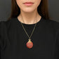 EARLY 19TH CENTURY FRENCH MARBLE GLASS & GOLD SCENT BOTTLE PENDANT