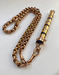 VICTORIAN 15CT GOLD & COLOURED ENAMEL TRIPLE PROPELLING PENCIL PENDANT