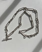 ANTIQUE SUPER CHUNKY SILVER PAPERCLIP CHAIN
