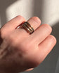 VICTORIAN ELEPHANT HAIR & GOLD MULTI BAND RING