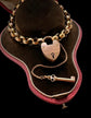 VICTORIAN 9CT GOLD HEART PADLOCK WITH WORKING KEY
