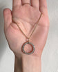 ANTIQUE DIAMOND & 14CT GOLD CIRCLE PENDANT