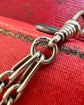 ANTIQUE FINE SILVER PAPERCLIP LINK GAURD CHAIN